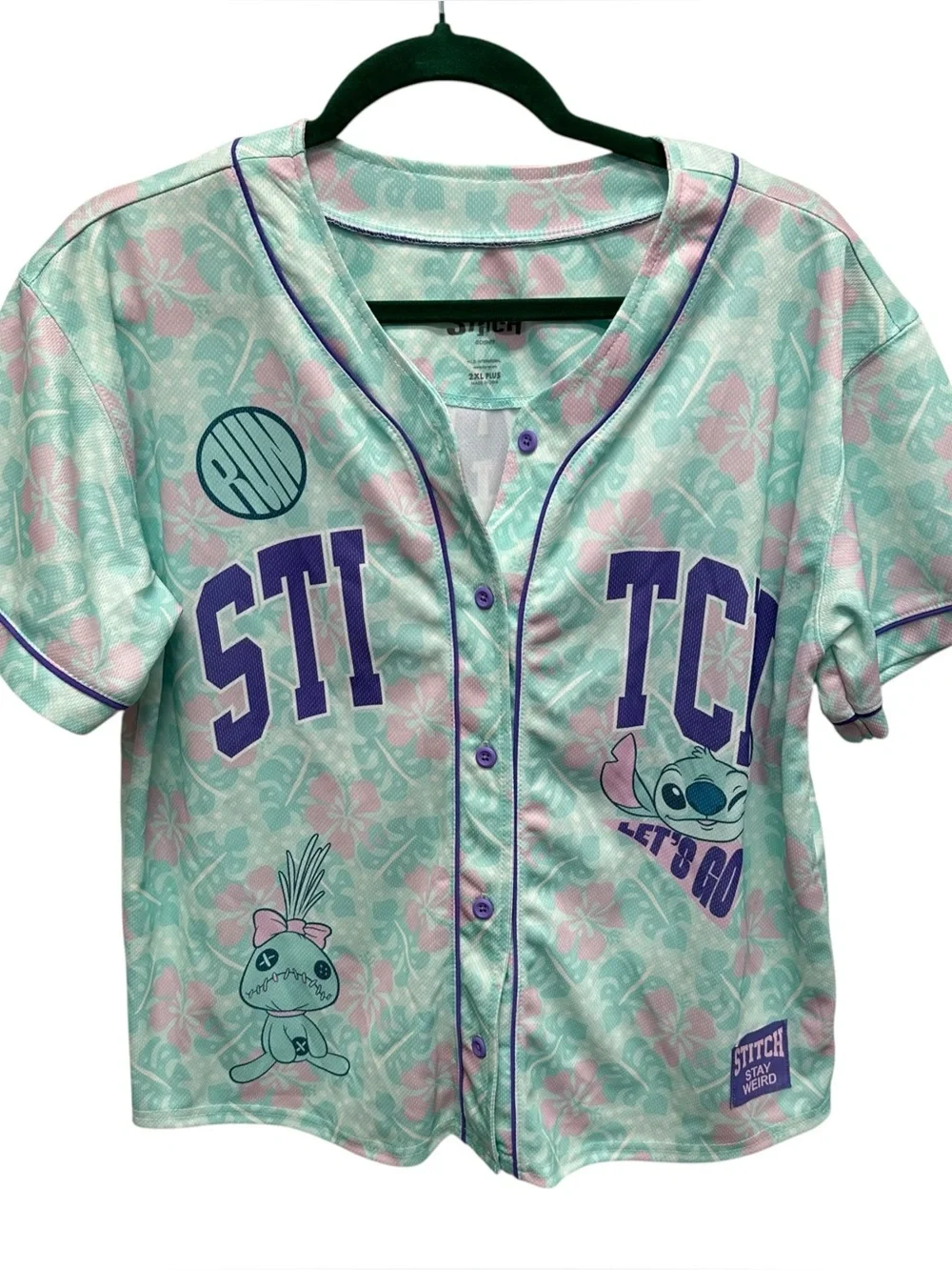 Lilo & Stitch softball jersey shirt kids size 2xl